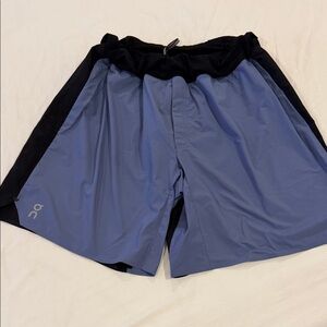 On Running Men's Athletic Shorts in Black and Blue